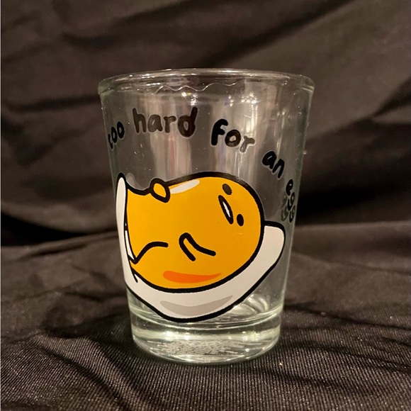 Sanrio Gudetama The Lazy Egg Shot Glass Set Of 4 1.5oz New In Box - Picture 5 of 7